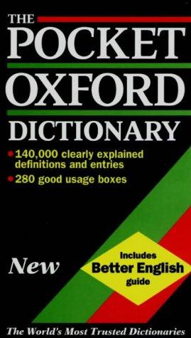 The pocket oxford dictionary by Oxford University Press