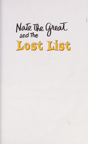 Nate the Great and the Lost Li by Marjorie Weinman Sharmat, Marc Simont
