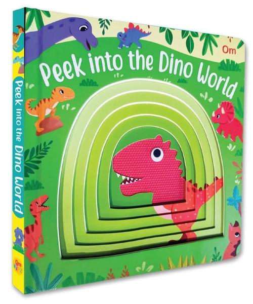 Peek into the Dino World - Illustrated rhymes for kids - Board Book for Children Age 1-3 Years by Om Books International