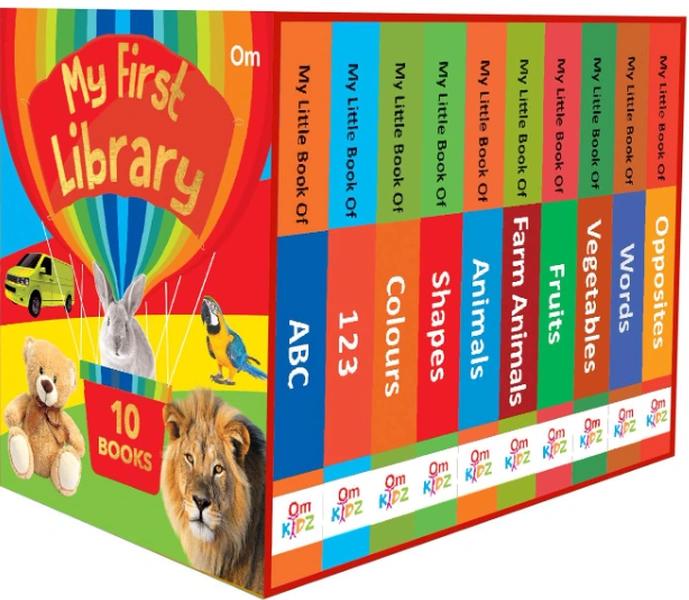 My First Library : Set of 10 Board Books for Kids by Om Books International
