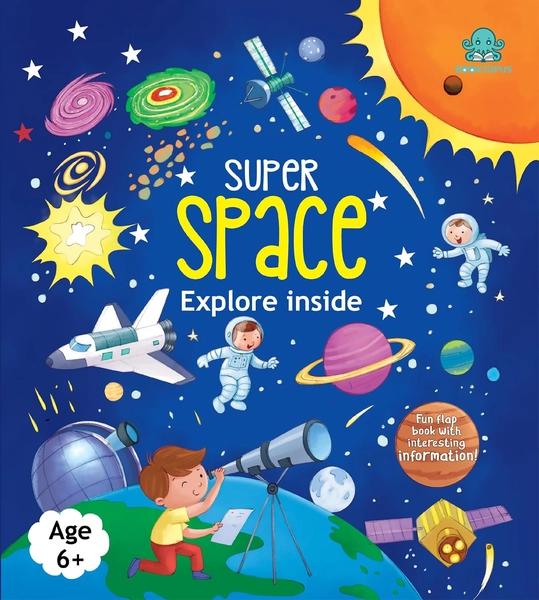 Booktopus Lift-the-Flap Learning Book - Explore The Outer Space Knowledge Book for Kids by Booktopus