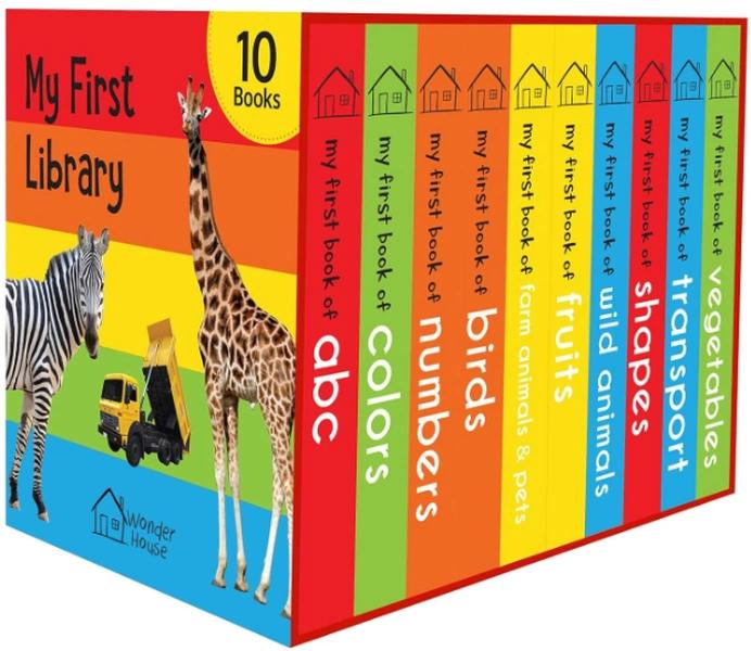My First Library: Boxset of 10 Board Books for Kids by Wonder House