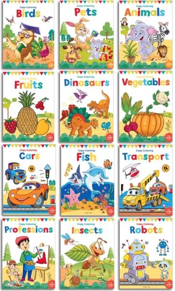 Colouring Books: Pack of 12 Copy Colour Books For Children by Wonder House Books