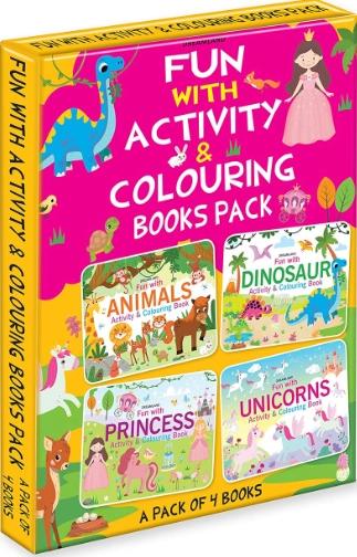 Fun with Activity & Colouring Books Pack- A Pack of 4 Books by Dreamland Publications