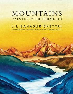 Mountains painted with turneric by Lil Bahadur Chettri